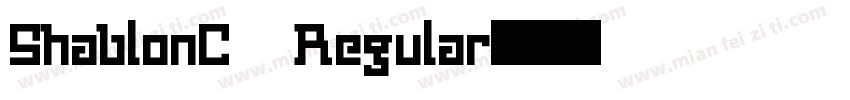 ShablonC Regular字体转换